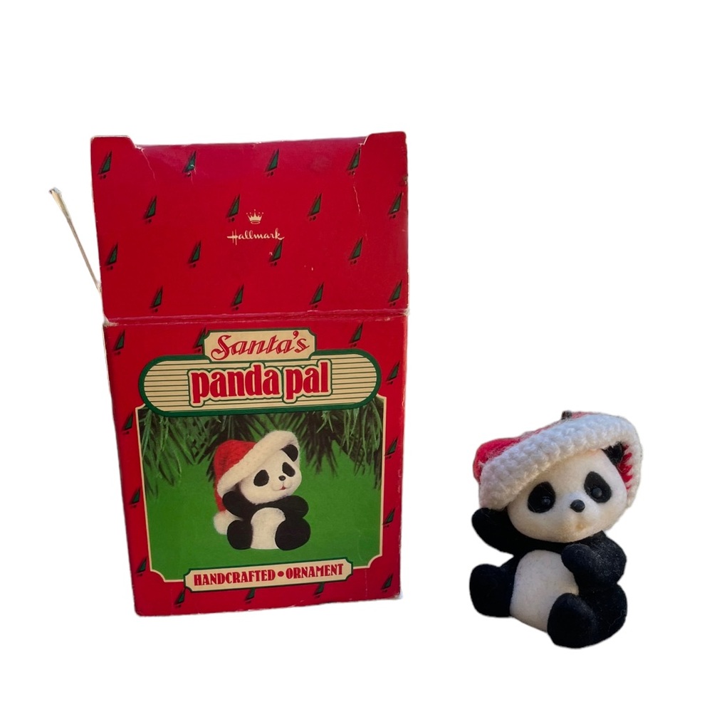 Hallmark Vintage 1986 Santa’s Panda Pal Mini Keepsake Ornament